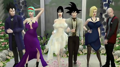 Milk's Marriage scene 1 The Wedding of Goku and his wife Chichi highly romantic but it completes in Netorare wifey pulverized like a hoe husband cuckold Dragon Ball porno manga porn