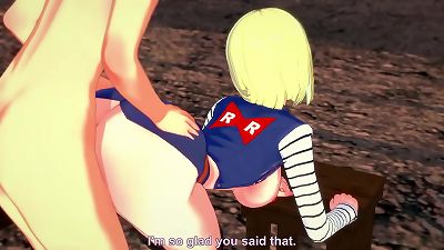 android number 18 blowing and getting screwed in diferent postures   POV | Dragon ball Z | Part 1